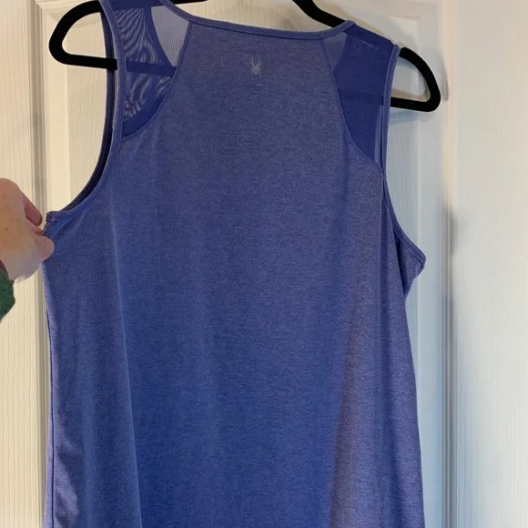 Spider Active Men’s Tank Top – XL – Blue Speckled – Performance Fabric - Picture 5 of 8